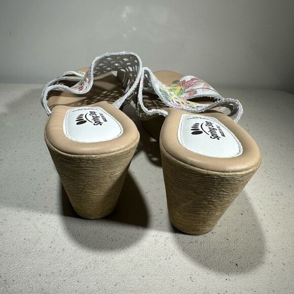 Spring Step Viniko Floral Cutout Wedge Slides Womens 41 - Picture 6 of 6